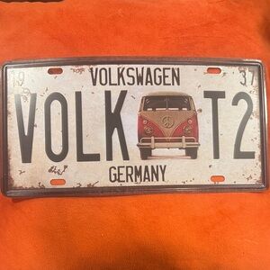 Volkswagen Vintage Style License Plate